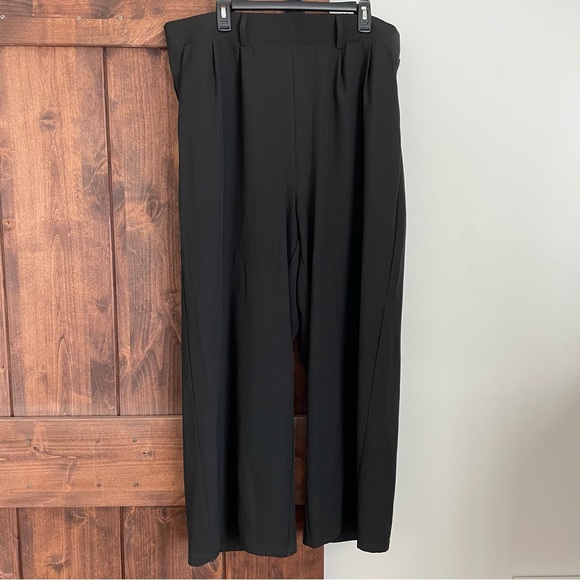 Torrid Pull-On Wide Leg Stretch Crepe Pants Womens 3X Black 3 Slacks - Picture 1 of 9